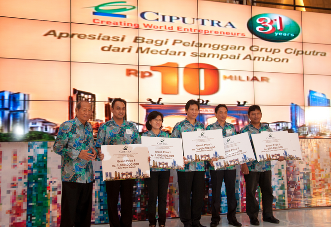 GRUP CIPUTRA UMUMKAN PEMENANG UNDIAN RP 10 M TAHAP 3