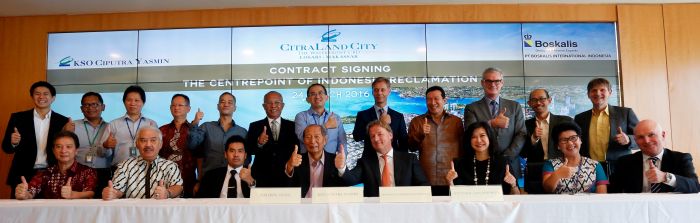 PT CIPUTRA YASMIN DAN PT BOSKALIS INTERNASIONAL INDONESIA TANDATANGANI KONTRAK REKLAMASI
