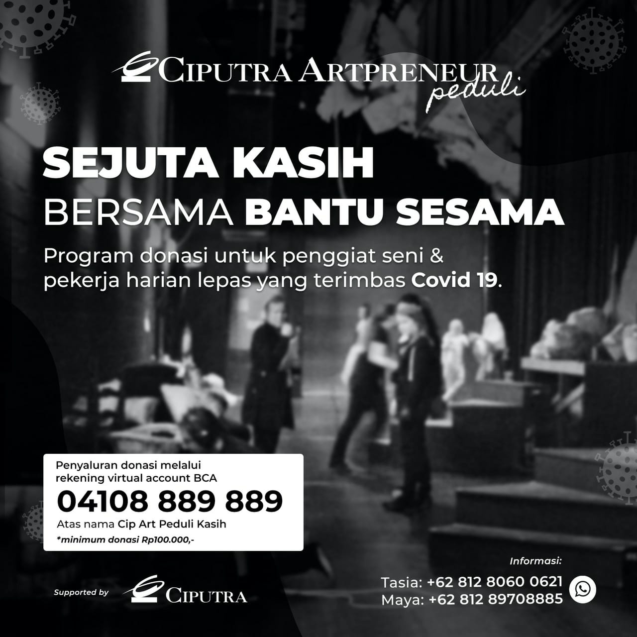 Ciputra Artpreneur Jakarta Gelar Program Donasi Bagi Pekerja Seni