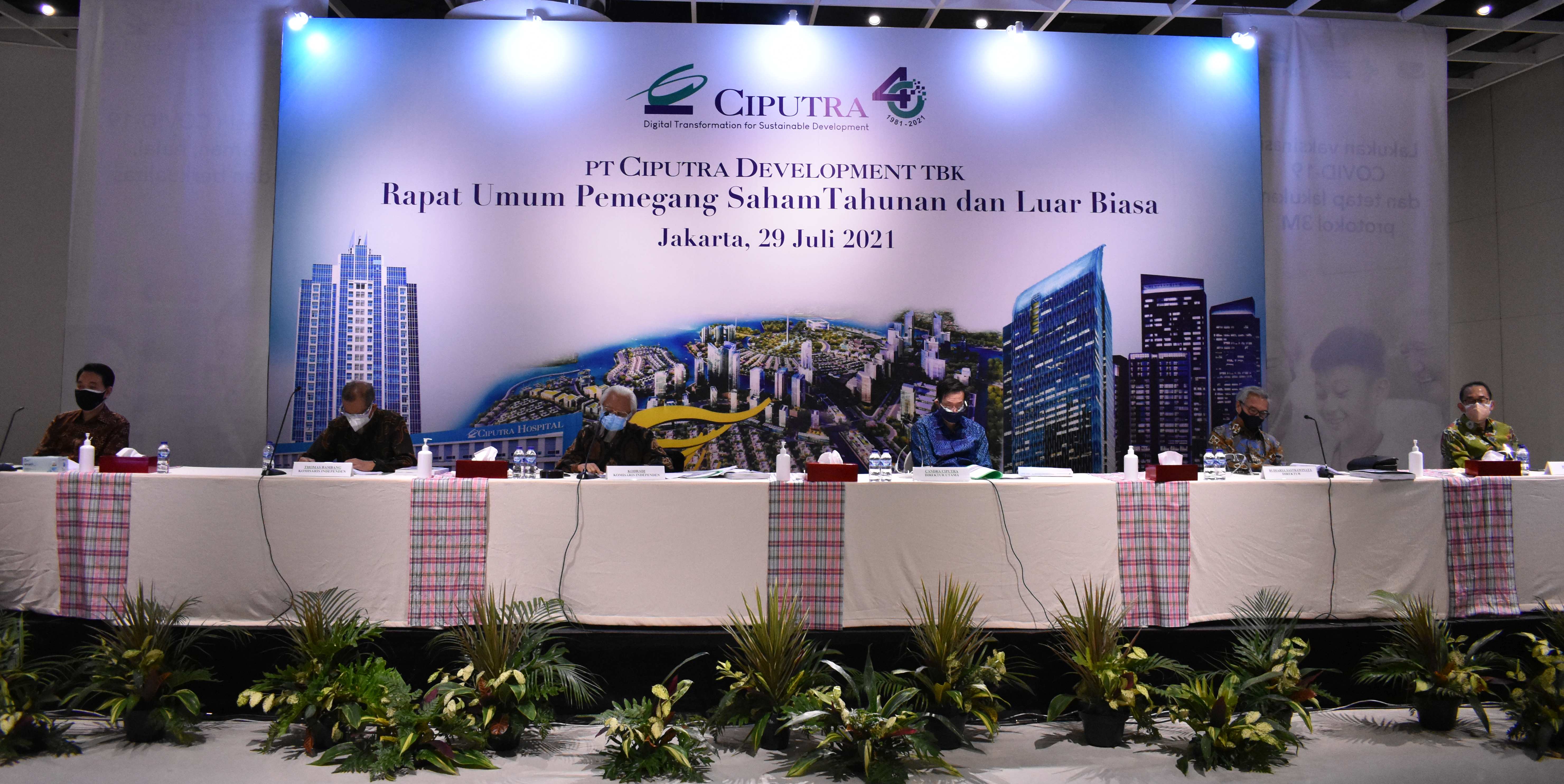 CTRA Distributes Rp157.5 Billion Dividend from Net Profit in 2020