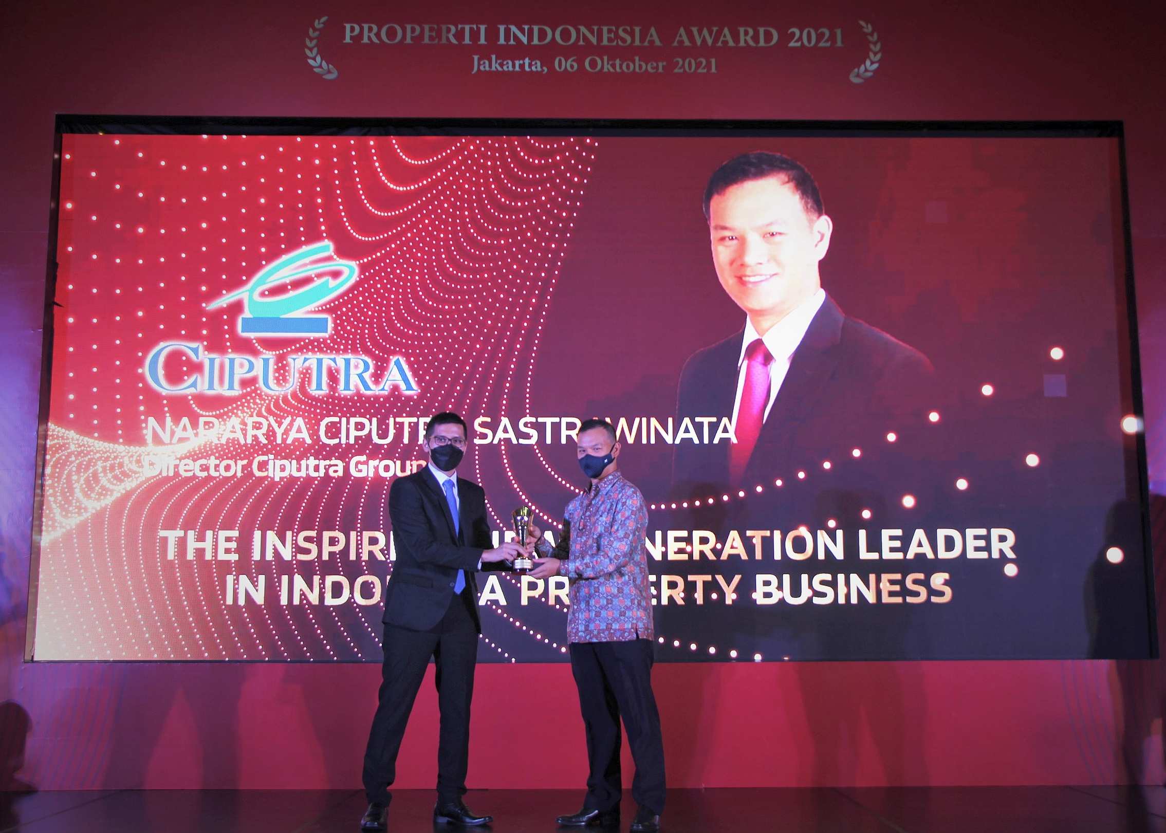 Mr. Nararya Ciputra Sastrawinata received “The Inspiring New Generation Leader in Indonesia Property Business Award”