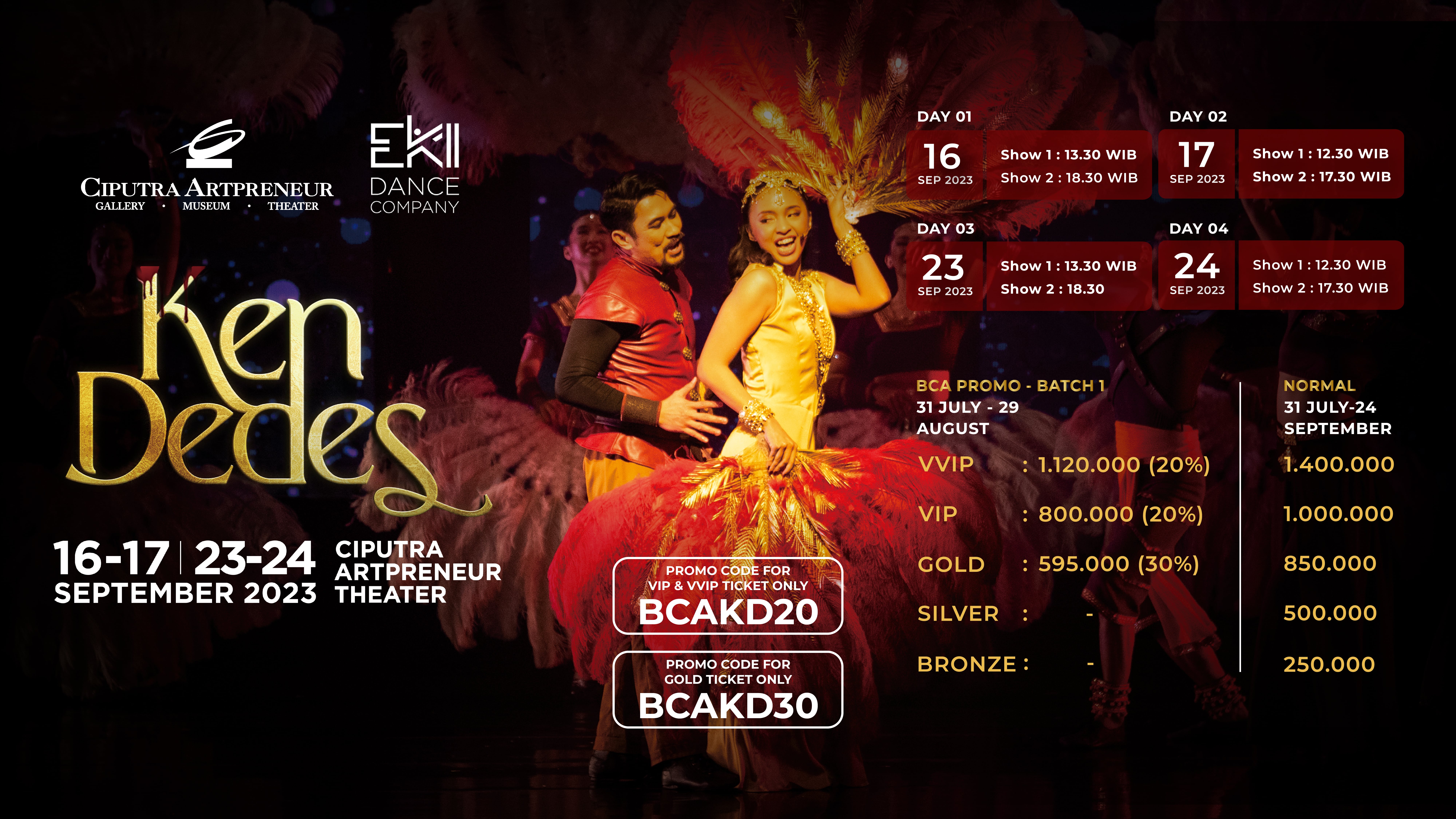 “Ken Dedes Musical (Rerun)” Will Be Showing Exclusively at Ciputra Artpreneur Jakarta