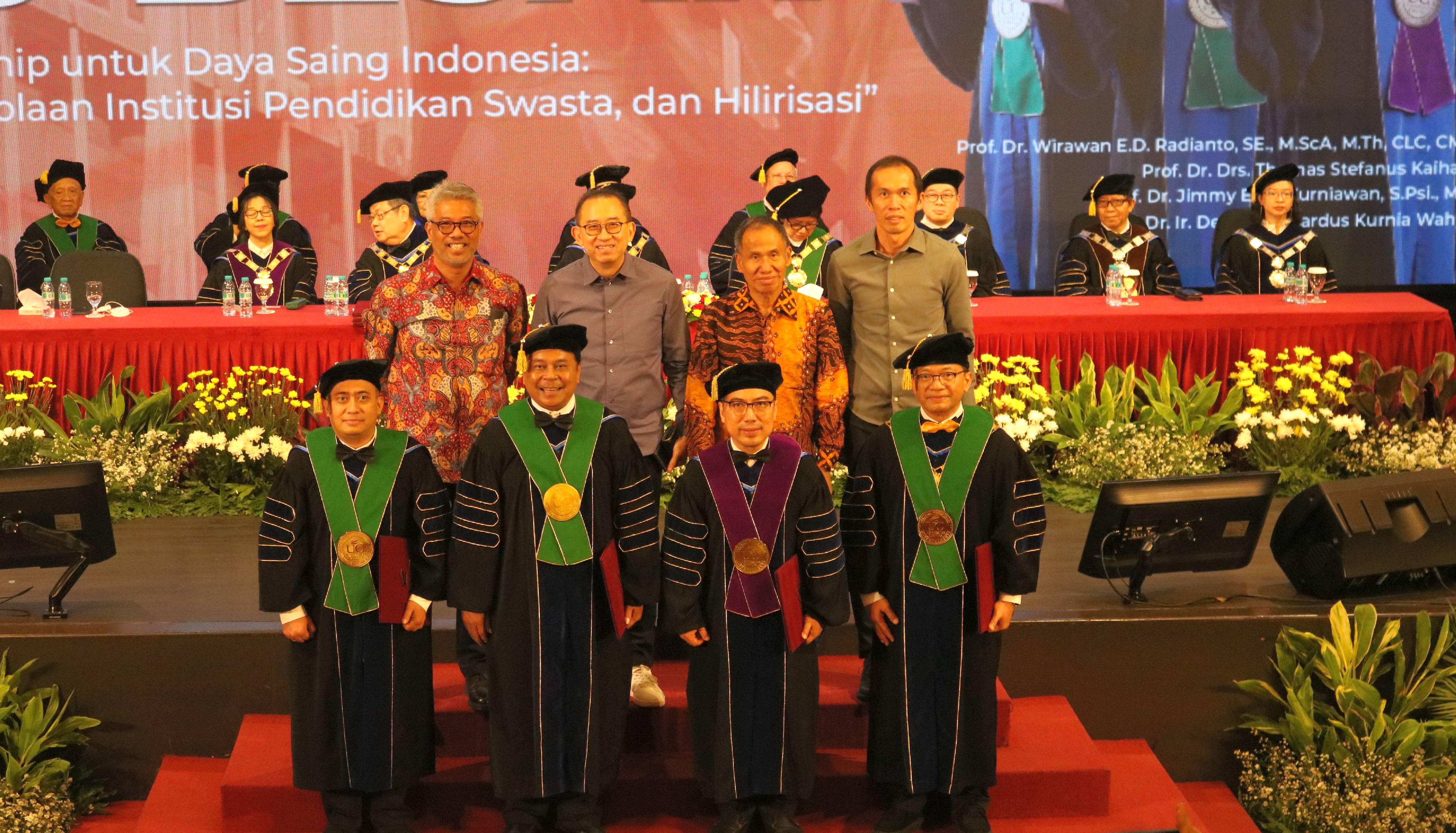 Pengukuhan Empat Guru Besar di Universitas Ciputra Surabaya